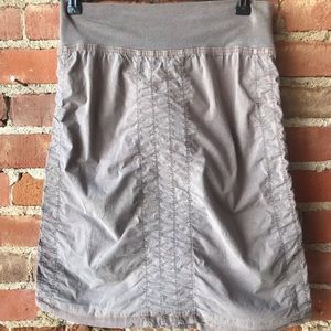 Wearables ruched khaki colored skirt (Size XS)